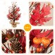 Glitzhome 21"H Fall Burgundy Leaves Table Tree