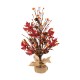 Glitzhome 21"H Fall Burgundy Leaves Table Tree