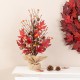 Glitzhome 21"H Fall Burgundy Leaves Table Tree