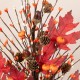 Glitzhome 21"H Fall Burgundy Leaves Table Tree