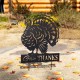 Glitzhome 30"H Thanksgiving Metal  Silhouette  Turkey Yard Stake