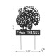 Glitzhome 30"H Thanksgiving Metal  Silhouette  Turkey Yard Stake