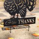 Glitzhome 30"H Thanksgiving Metal  Silhouette  Turkey Yard Stake