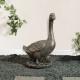 Glitzhome 20"H MGO Faux Bronze Goose Garden Statue