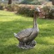 Glitzhome 20"H MGO Faux Bronze Goose Garden Statue