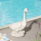 Glitzhome 20"H MGO White Goose Garden Statue