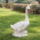 Glitzhome 20"H MGO White Goose Garden Statue