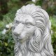 Glitzhome Set of 2 - 36.25"H Oversized MGO White Guardian Sitting Lion Garden Statues