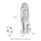 Glitzhome Set of 2 - 36.25"H Oversized MGO White Guardian Sitting Lion Garden Statues