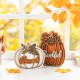 Glitzhome 8"H S/2 Thanksgiving Wooden Pumpkin Table Decor