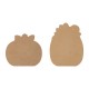 Glitzhome 8"H S/2 Thanksgiving Wooden Pumpkin Table Decor
