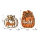 Glitzhome 8"H S/2 Thanksgiving Wooden Pumpkin Table Decor
