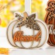 Glitzhome 8"H S/2 Thanksgiving Wooden Pumpkin Table Decor