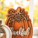 Glitzhome 8"H S/2 Thanksgiving Wooden Pumpkin Table Decor