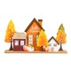 Glitzhome 18"L Fall Metal & Wood Village Table Decor