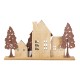 Glitzhome 18"L Fall Metal & Wood Village Table Decor