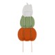Glitzhome Set of 3 36"H Fall Stacked Pumpkin Yard Stake
