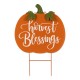 Glitzhome 24"H Fall Metal Pumpkin Yard Stake