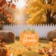 Glitzhome 24"H Fall Metal Pumpkin Yard Stake
