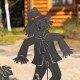 Glitzhome 36"H S/3 Fall Metal Scarecrow Silhouette Yard Stakes
