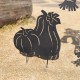 Glitzhome 36"H S/3 Fall Metal Scarecrow Silhouette Yard Stakes