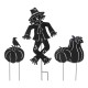 Glitzhome 36"H S/3 Fall Metal Scarecrow Silhouette Yard Stakes
