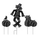Glitzhome 36"H S/3 Fall Metal Scarecrow Silhouette Yard Stakes