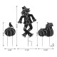 Glitzhome 36"H S/3 Fall Metal Scarecrow Silhouette Yard Stakes