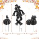 Glitzhome 36"H S/3 Fall Metal Scarecrow Silhouette Yard Stakes