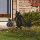 Glitzhome 36"H S/3 Fall Metal Scarecrow Silhouette Yard Stakes