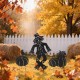 Glitzhome 36"H S/3 Fall Metal Scarecrow Silhouette Yard Stakes