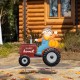 Glitzhome 30"H Fall Metal Tractor & Scarecrow Yard Stake