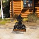 Glitzhome 30.25"H Halloween Metal Silhouette Cat Yard Stake