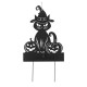 Glitzhome 30.25"H Halloween Metal Silhouette Cat Yard Stake