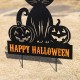 Glitzhome 30.25"H Halloween Metal Silhouette Cat Yard Stake