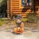 Glitzhome 30"H Halloween Metal Painted Highland Cow Yard Stake
