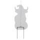 Glitzhome 30"H Halloween Metal Painted Highland Cow Yard Stake