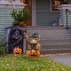 Glitzhome 30"H Halloween Metal Painted Highland Cow Yard Stake