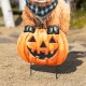 Glitzhome 30"H Halloween Metal Painted Highland Cow Yard Stake