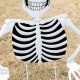 Glitzhome 35.75"H Halloween Lighted Metal Ground Breaking Skeleton Yard Stake w/Timer