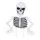 Glitzhome 35.75"H Halloween Lighted Metal Ground Breaking Skeleton Yard Stake w/Timer
