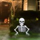 Glitzhome 35.75"H Halloween Lighted Metal Ground Breaking Skeleton Yard Stake w/Timer