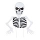 Glitzhome 35.75"H Halloween Lighted Metal Ground Breaking Skeleton Yard Stake w/Timer