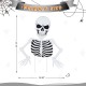 Glitzhome 35.75"H Halloween Lighted Metal Ground Breaking Skeleton Yard Stake w/Timer