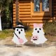Glitzhome S/2 28"H Halloween Metal Ghosts Yard Stake