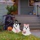Glitzhome S/2 28"H Halloween Metal Ghosts Yard Stake
