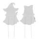 Glitzhome S/2 28"H Halloween Metal Ghosts Yard Stake