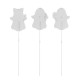 Glitzhome S/3 23.75"H Halloween Metal Pink Ghosts Yard Stake