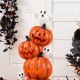 Glitzhome 33.25"H Halloween MGO Lighted Stacked Jack-O-Lantern & Ghost Porch Decor w/Timer