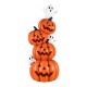 Glitzhome 33.25"H Halloween MGO Lighted Stacked Jack-O-Lantern & Ghost Porch Decor w/Timer
